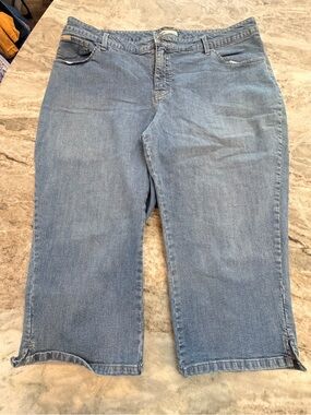 Lee Lower On The Waist Capri Jeans Plus 20W Medium Wash